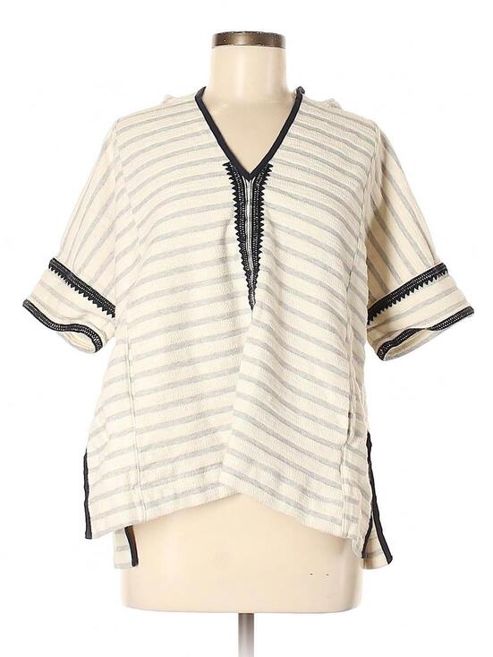 Madewell Tops - Madewell Elise Embroidered Striped Hoodie Top
